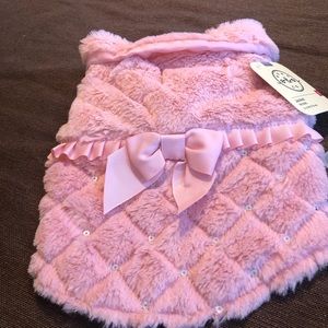 Pink fur NWT dog coat